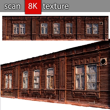 Modern Wooden Facade 3D model image 1 