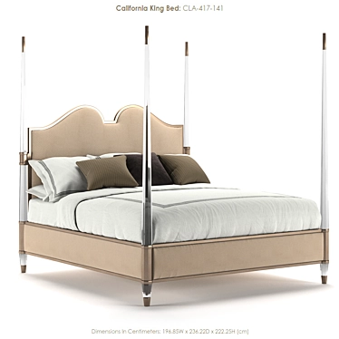 Regal Bliss King Bed 3D model image 1 