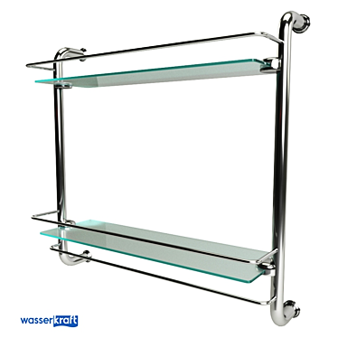 Double Glass Shelf - K2022: Stylish and Functional 3D model image 1 