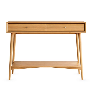 Elegant Mid Century Console 3D model image 1 