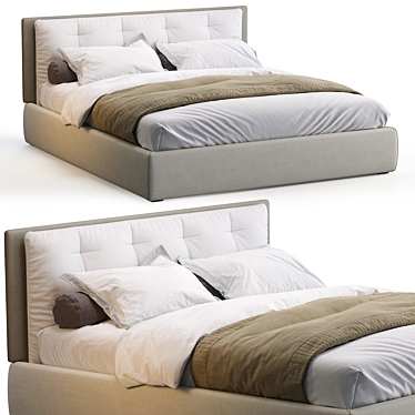 Stylish Jesse Bed Maxim - Perfect Comfort and Elegance! 3D model image 1 