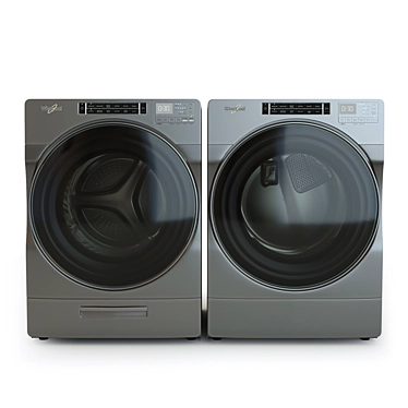 Whirlpool Front Load Washer & Dryer 3D model image 1 