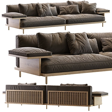 NICHETTO 122: Modern, Versatile Sofa 3D model image 1 