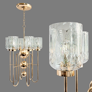 Elegant Williamsburg Chandelier 3D model image 1 