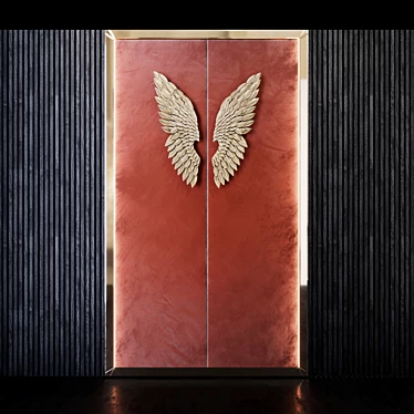  Angel Wings Metal Wall Decor 3D model image 1 