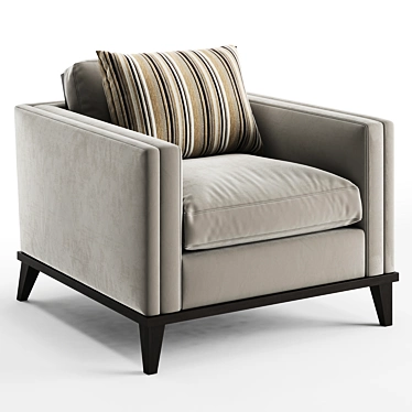 Elegant Donghia Hudson Armchair: Chic Design and Superior Comfort 3D model image 1 