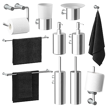 Luxury Bathroom Set: CISAL Xion 3D model image 1 