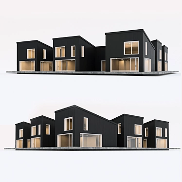 Title: Prefab Villa with Panoramic Glazing 3D model image 1 