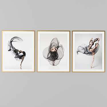 Elegant Dance Picture Frames 3D model image 1 