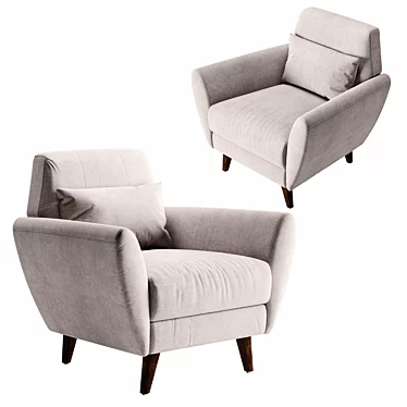 Artesia Armchair: Luxurious and Compact 3D model image 1 