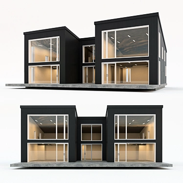 Prefab Two-Storey Residential House 3D model image 1 