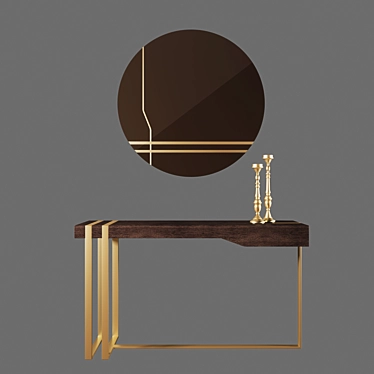 Modern Bliss: Boulevard Console & Sunset Mirror 3D model image 1 