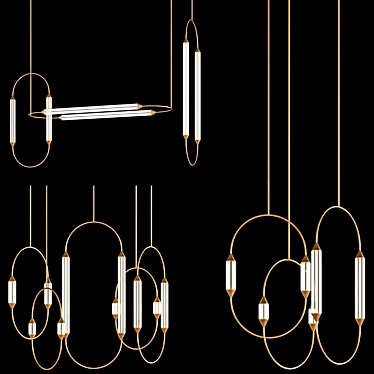 Cirque Chandelier Set: Exquisite Lighting 3D model image 1 