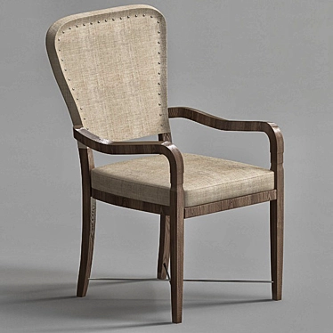 Elegant Dining Chair with Cushioned Upholstery 3D model image 1 