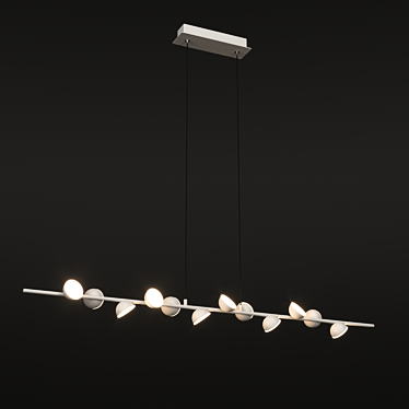 ADN 6262 OM Chandelier: Elegant Aluminium Design, Warm Light, Adjustable Height 3D model image 1 