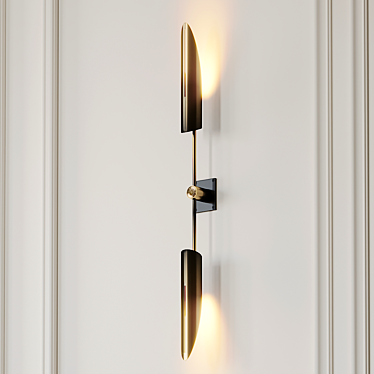 Voyager Dual Sconce: Elegant Lighting Solution 3D model image 1 