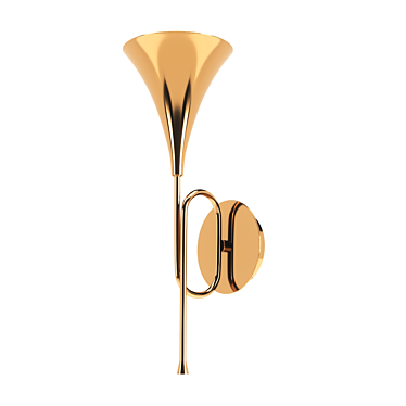 JAZZ 5898 OM: Gold Metal Wall Lamp 3D model image 1 