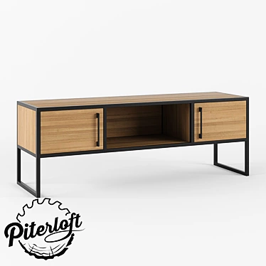 Urban Chic Media Console 3D model image 1 