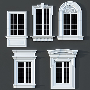 Modern Classic Windows 3D model image 1 