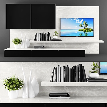 Title: HD Zone TV Stand 3D model image 1 