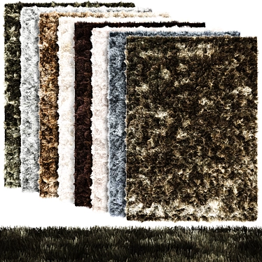 Paris Shag Rugs Set | Fluffy Carpets 3D model image 1 