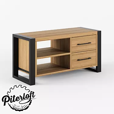 Industrial Loft Nightstand 3D model image 1 