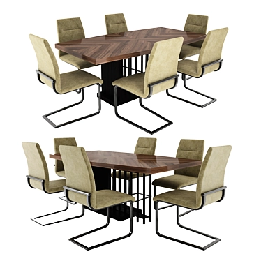 Olimpia Extendable Dining Table 3D model image 1 