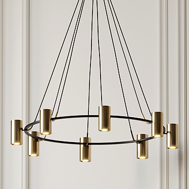 Elegant Champeaux Chandelier 3D model image 1 