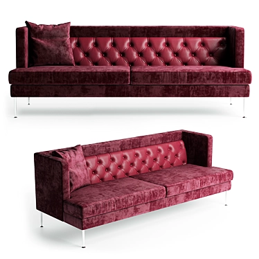 Classic Heritage Fabric Sofa 3D model image 1 