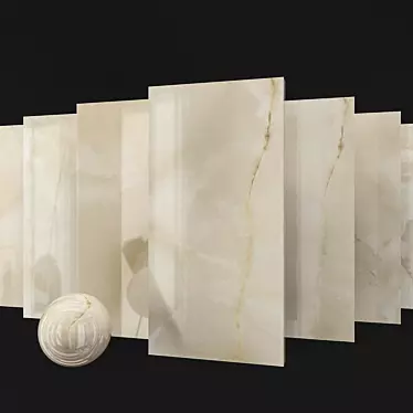 Elegant Onyx Marble Slab 3D model image 1 