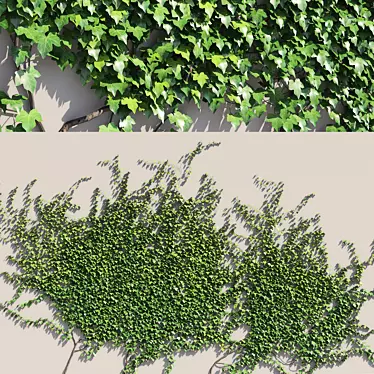 Polys Ivy Green Wall - 4000 mm 3D model image 1 