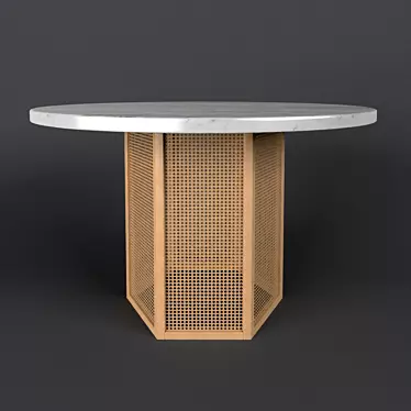 Modern Atrium Dining Table 3D model image 1 