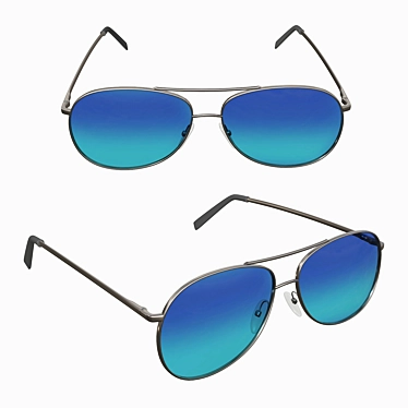 Stylish Geometry Sunglasses 3D model image 1 