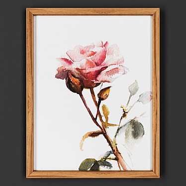 Wooden Framed Picture 3D model image 1 