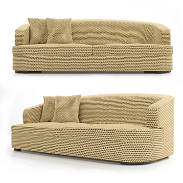 Elegant Emanuel Ungaro Sofa 3D model image 1 