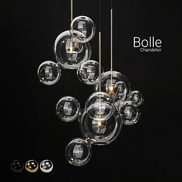 Stunning Bolle Chandelier - 14 Lights 3D model image 1 
