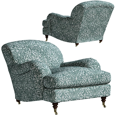 SOMERVILLE Casamance Fabric Armchair 3D model image 1 