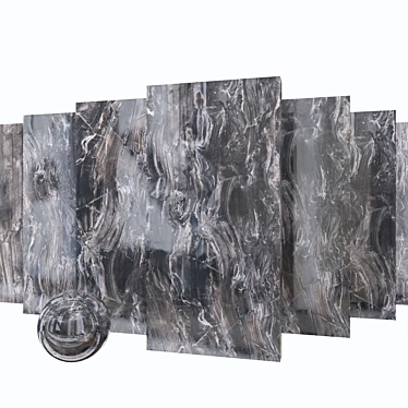 Exotic Brown Marble: High-Quality 3D Textured Tile 3D model image 1 