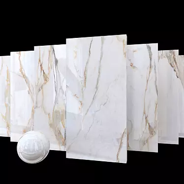 Elegant Antique White Marble 3D model image 1 