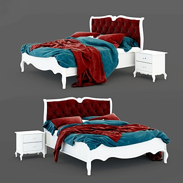 Elegant Olivia Classic Bed 3D model image 1 