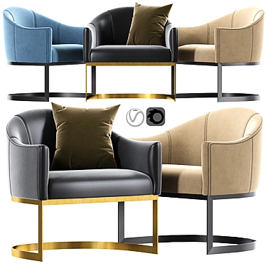 Stylish Jolie Accent Chair - Perfect for Any Space 3D model image 1 