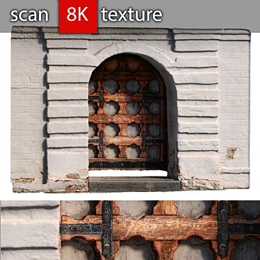 Detailed Arch with Doors: Photogrammetry Model 3D model image 1 