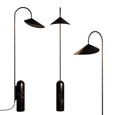 Elegant Arum Floor Lamp - Modern Design 3D model image 1 