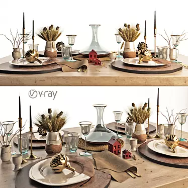 decorative set of dishes
