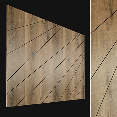 Wooden 3D Decorative Wall Panel 3D model image 1 