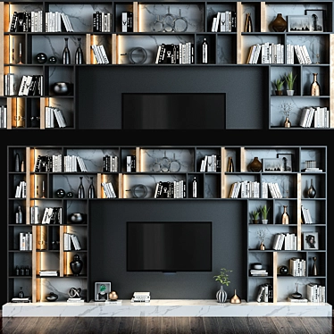 Modern TV Shelf 77: Organize and Display 3D model image 1 