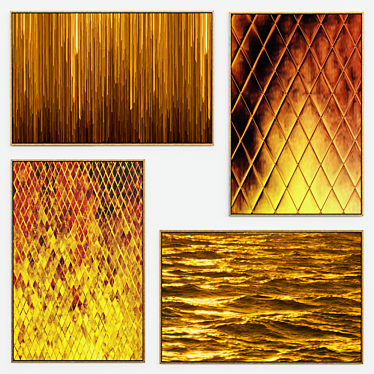 Gold Picture Set | Elegant Collection 3D model image 1 