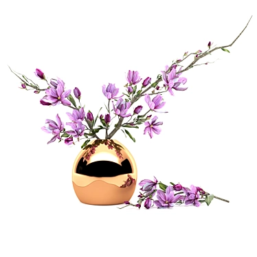 Elegant Magnolia Bouquet 3D model image 1 