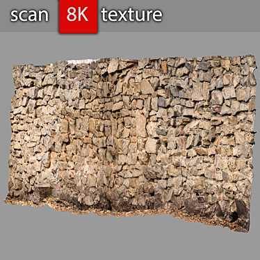 48 Stone Wall: Detailed, High-resolution 3D Model 3D model image 1 