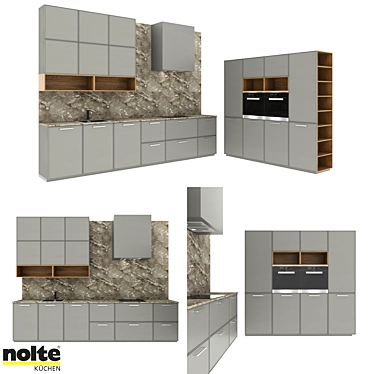 Carizma Lack: Modern Nolte Kitchen 3D model image 1 